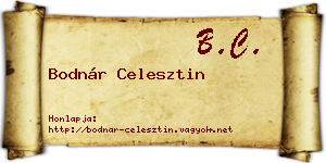 Bodnár Celesztin névjegykártya